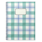 cuadros azules y verdes notizblock (Vorderseite)