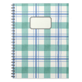 cuadros azules y verdes notizblock