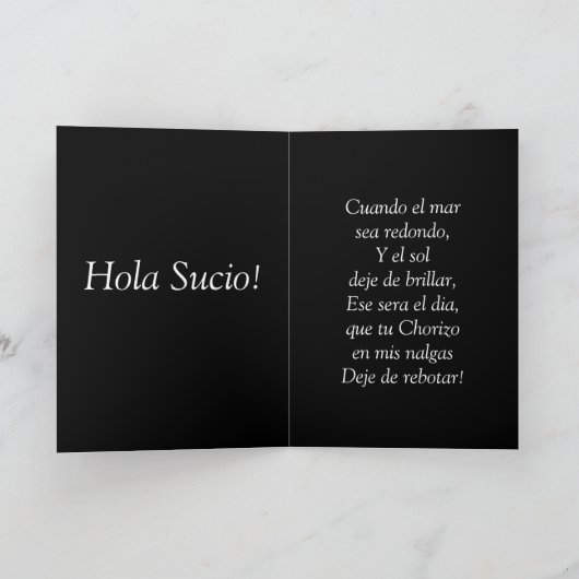 Cuando el mar sea redondo! karte (Innenseite)