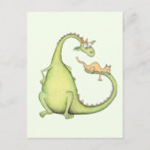 Cuando un dragón encuentra un gato en su cola postkarte (Vorderseite)