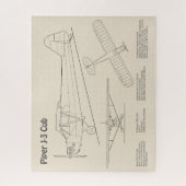 Cub Airplane - Airplane Blueprint Plans SD Puzzle (Vertikal)