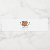 Cub Bear Baby Dusche Grüne Wasserflaschenetikett (Einzelnes Label)