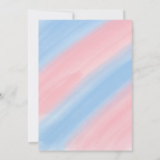 Cub Bear Polar Bär Thema Winter Gender Reveal Einladung (Rückseite)