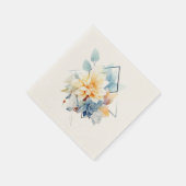 Cub-Flower: Personalized Wedding Napkins Serviette (Ecke)