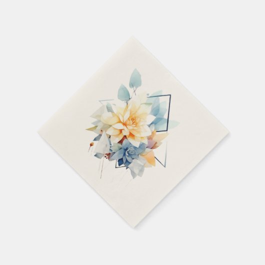 Cub-Flower: Personalized Wedding Napkins Serviette (Ecke)