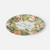 Cub Forest Animals Baby Boy Dusche Pappteller (Schrägansicht)