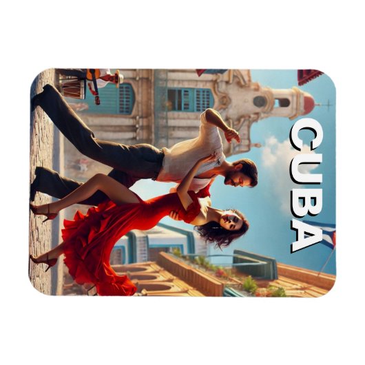 Cuba Cha Cha Dancers Magnet (Horizontal)