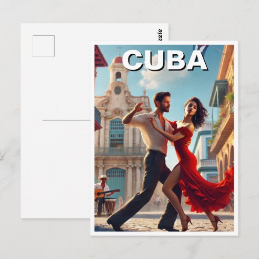 Cuba Cha Cha Dancers Postkarte (Vorne/Hinten)