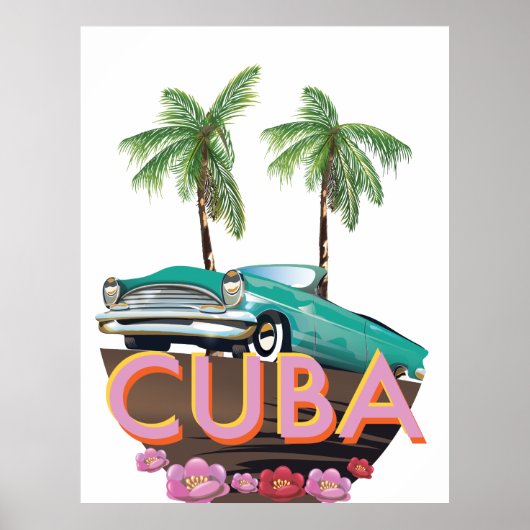Cuba Classic Car Logo Poster (Vorne)
