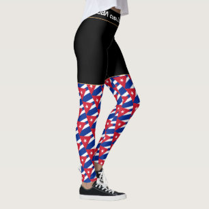Cuba & Cuban Flag Fashion, Reise-/Sportfan Leggings