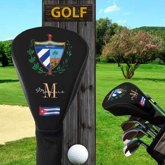 Cuba & Cuban Flag Mit Monogramm Golf Clubs Covers Headcover