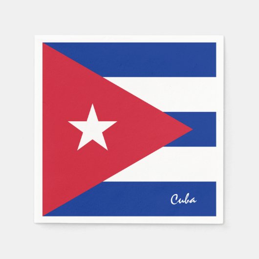 Cuba & Cuban Flag Party Fashion / Sportfans Serviette (Vorderseite)