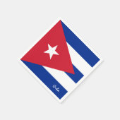 Cuba & Cuban Flag Party Fashion / Sportfans Serviette (Ecke)
