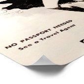 Cuba Dancing Lady Black & White 1958 12x12 Poster (Ecke)