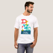 Cuba Dive - farbenfroher Scuba T - Shirt (Vorne ganz)