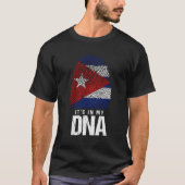 Cuba Dna Geboren kubanische Flagge Havanna T-Shirt (Vorderseite)