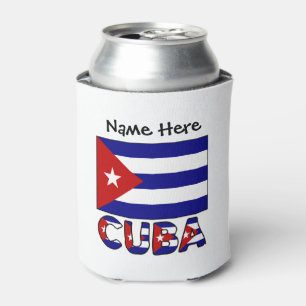 Cuba Dunkelblau Kubanische Flagge Personalisiert  Dosenkühler