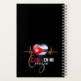 Cuba en Mi corazon Caribbean Cubano Cubana  Notizblock