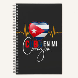 Cuba en Mi corazon Caribbean Cubano Cubana  Notizblock