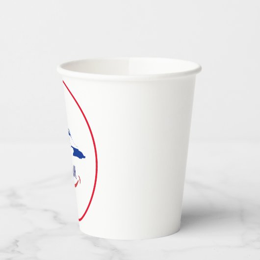 Cuba Fahne Design Pappbecher (Links)