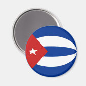 Cuba Fisheye Flag Magnet (Vorderseite/Rückseite)