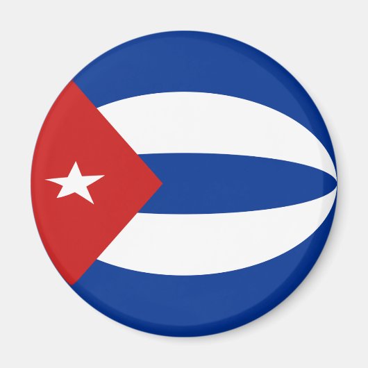 Cuba Fisheye Flag Magnet (Vorne)