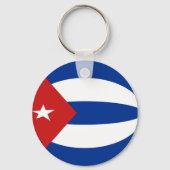 Cuba Fisheye Flag Schlüsselanhänger (Vorderseite)