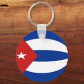 Cuba Fisheye Flag Schlüsselanhänger (Vorderseite)