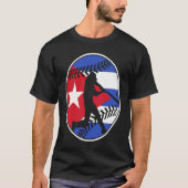 Cuba Flag Baseball Hitter Cuban Flag T-Shirt (Vorderseite)