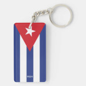Cuba Flag Custom Monogram Schlüsselanhänger (Rückseite)