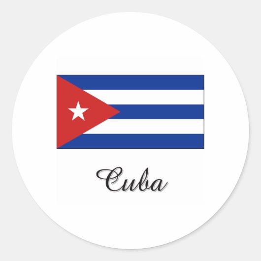 Cuba Flag Design Runder Aufkleber (Vorderseite)