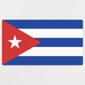 Cuba Flag Etiketten (Design 2)