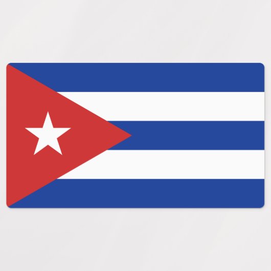 Cuba Flag Etiketten (Design 1)