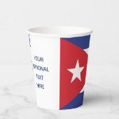 Cuba-Flag für benutzerdefinierten Text Pappbecher (Rechts)
