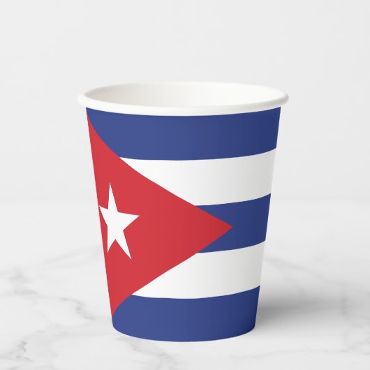 Cuba-Flag für benutzerdefinierten Text Pappbecher (Vorderseite)