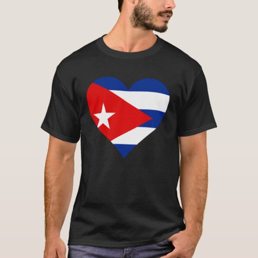 Cuba Flag Heart Cuba Love Cuba T-Shirt (Vorderseite)