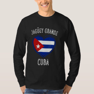 Cuba Flag Heart Jagüey Grande City T-Shirt