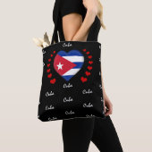 Cuba Flag & Heart, kubanische Flagge / Sport Tasche (Von Nahem)
