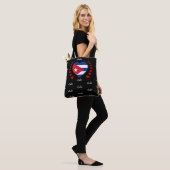 Cuba Flag & Heart, kubanische Flagge / Sport Tasche (Am Model)