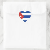 Cuba Flag Heart Sticker (Tasche)