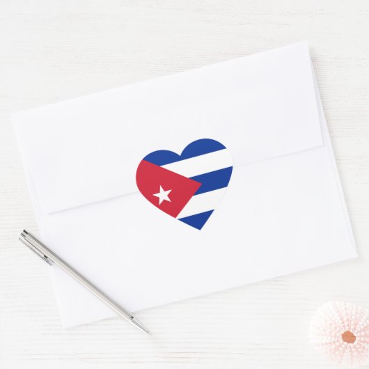 Cuba Flag Heart Sticker (Umschlag)