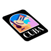 Cuba Flag Salsa Vintag Magnet (Rechte Seite)
