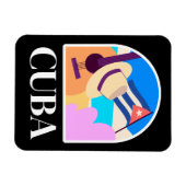 Cuba Flag Salsa Vintag Magnet (Horizontal)