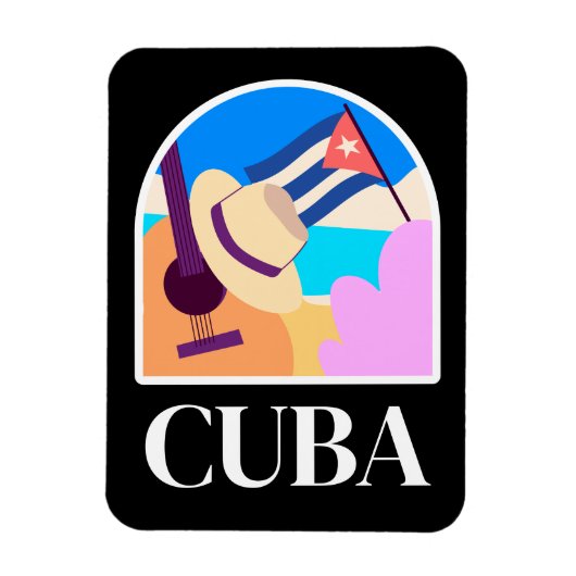 Cuba Flag Salsa Vintag Magnet (Vertikal)