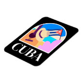 Cuba Flag Salsa Vintag Magnet (Linke Seite)