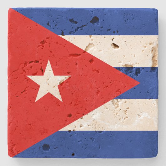 Cuba Flag Stone Untersetzer (Vorderseite)