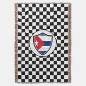 Cuba flag throw blanket decke (Vorderseite Vertikal)
