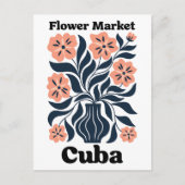 Cuba Flower Market Potted Blossom & Dark Foliage Postkarte (Vorderseite)
