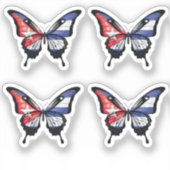 Cuba Frack Butterfly Flag Sticker (Vorderseite)