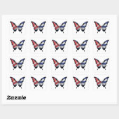 Cuba Frack Butterfly Flag Sticker (Blatt)